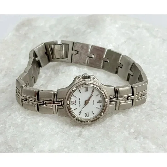 Silver Toned Rumours Brand Chain Link Unisex Analog Watch - WORKS - 41191 - Picture 3 of 8